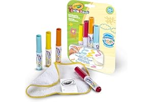 CRAYOLA - Mini Kids, Kit de Recharge Coloriage Infini avec 4 feutres et Un Chiffon de Nettoyage, à Utiliser avec Le Tapis Coloriage Infini, 81-2007