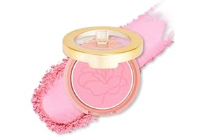Oulac Blush Satin Maquillage, Highlighter avec blush estompable, rouge à lèvres longue durée, résistant à la décoloration et au transfert, Vegan & Cruelty Free, ST07 Coquelicot Rose