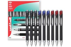 uni-ball Jetstream Retractable Rollerball Pens - SXN-210 RT - 1.0mm Nib - In Gift Box (Pack of 9, Multicolor)