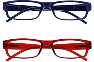 OPULIZE Azul Oscuro Rojo Ligero Lectores Valor Pack 2 Hombres Mujeres RR32-3Z +1.50
