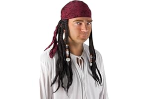 P'TIT CLOWN P 'tit payaso 34750 peluca pirata con dreadlocks y pañuelo – , Multicolor