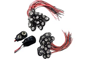 CESFONJER 30 st typ T + I kontakter batteri 9 V läder AVCE tråd 15 cm för LED-remsa leksakslampor ljusverktyg fjärrkontroll s