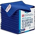 Microfiber Wholesale 12" x 12" MW Pro Multi-Surface Cleaning Cloths | Dark Blue - 12 Pack | Premium Towels for Cleaning Glass, Kitchens, Bathrooms, Automotive, Supplies & Products
