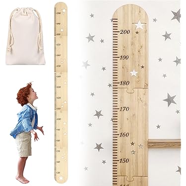 Houten groeimeter voor muur | Home Muur Meetliniaal voor