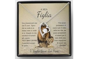 GleamÆVita Lux Collana regalo mamma, figlia, fidanzata con dedica, idea regalo donna,colore argento, acciaio inox, catenina regolabile da 45cm a 55 cm, anallergica