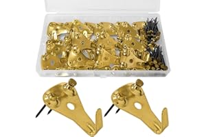 NORTHERN BROTHERS 30PCS Picture Hooks Strong Picture Hanging Hooks Heavy Duty Picture Hook for Hard Walls Picture Hangers - 50LBS
