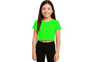 Re Tech UK - Cute Crop Tops for Girls | Soft Stretchy Fabric Girls' T-Shirts for Ages 5–13 | Perfect for School, Dance, Summer Days & Everyday Tween Style