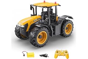 Mostop Ferngesteuerter Traktor,2.4G Ferngesteuertes Ackerschlepper,rc Traktor mit Licht-und Sound Funktion inkl,Geeignet Kinder Ferngesteuertes Auto ab 3 4 5 Jahre.