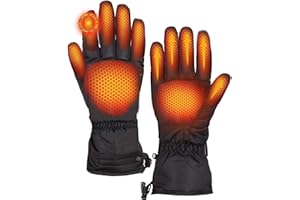 FARDAS Heated Gloves for Men Women, Waterproof Rechargeable Battery Winter Thermal Heating Mitts for Freezer Work, Electric Heated Hand Warmer for Motorcycle Skiing Snowboarding Running Cycling Hiking