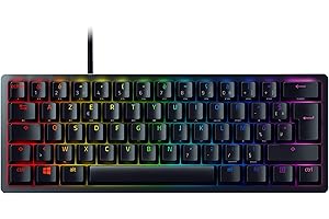Razer Huntsman Mini (Switches Rouges) - Clavier Gamer Compact à 60% (Switches Opto-Mécaniques Silencieux et Linéaires, Touche