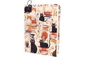CRASPIRE Funda de Libro Elástica para Gatos Lavable Reutilizable Grande Protector de Libros de Nailon Envolturas Elásticas para Cuadernos Adecuadas para Libros Tapa Dura 9 x 11 pulgada Estudiantes