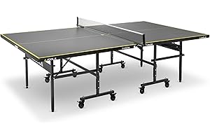JOOLA Inside J15 - Tavolo da ping pong pieghevole per interni, montaggio rapido, con rete, grigio, 274 x 152,5 x 76 cm