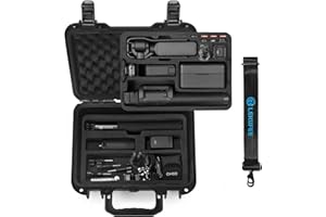 LEKUFEE Custodia Rigida Impermeabile per DJI Osmo Pocket 3,DJI Mic 3/Mic Mini/Mic 2,Creator Combo,Power Expansion Combo,Vlogging Camera,Action Camera e Accessori (Solo Valigia)