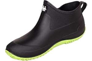 SMajong Herren Damen Gummistiefel Kurze rutschfeste Regenschuhe Regenstiefel Gefüttert Gartenschuhe wasserdichte Kurz Stiefel 34-43 EU