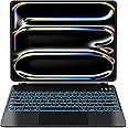 Magnetic Keyboard Case for iPad Pro 13 Inch (M4) 2024, Magic Keyboard for iPad Pro 13, Multi-Touch Trackpad with 7 Colors Backlit Keys, Easy to Set Magnetic Stand, Black