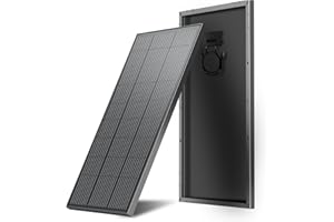 Collect Light 100W Solarpanel 12V monokristallin Solarmodul Photovoltaik Solarzelle Ideal zum Aufladen von 12V Batterien Wohnmobil Garten Camper (Schwarz, Solarmodul(Upgrade))