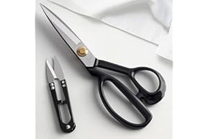 ‎HANDI STITCH Handi Stitch Stoffschere scharf - Schneiderschere Nähzubehör - Nähschere mit Fadenschneider - Profi Textilschere aus Edelstahl – Schere zum Schneiden von Stoff - Zubehör zum Nähen