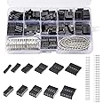 620 Pcs Dupont Connector Kit, 2.54mm Pitch 1 2 3 4 5 6 Pin JST SM Housing Connector, Dupont Male Female Crimp Pins with Dupont Wire/Cable Connectors Terminal Pin Header Plug Assortment Kit