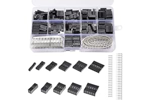 MOONSING 620 sztuk 2,54 mm Dupont zestaw wtyków męskich żeńskich listwa pinowa Dupont złącze wtykowe 1 2 3 4 5 6 pin JST-SM, wtyczka kablowa gniazda adapter przyłącze obudowa do kabli, płytek drukowanych