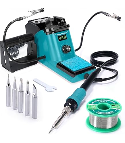 STAZIONE SALDANTE DIGITALE 50W 150-450°C MKC WS-931 - Foto 12