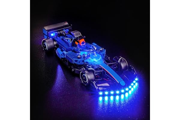 Set de lumières LED compatible avec la voiture de course Williams Racing FW46 F1 de Lego 77249 (pas le modèle), set de lumières décoratives compatible avec la voiture de course Williams Racing FW46 F1