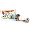 StepsToDo Spinning Wheel Generator Kit |DIY Charkha Generator | Mechanical DC Generator Making Kit | DC Generator Demonstration Model | Science Project Kit