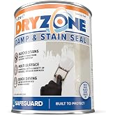 Dryzone Stain and Sealant Paint 500ml White | Blocks wet stains on interior surfaces of plaster, cement, stone, mortar | Matt