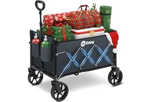 ‎SEKEY Sekey Bollerwagen Faltbar Klein 80KG, Handwagen Klappbar, Faltbarer Einkaufswagen Campingwagen mit Höhenverstellbarem Griff, Leicht & Platzsparend & Stabil, Mini 4029, Dunkelgrau