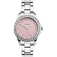 Sekonda Elizabeth Women's Quartz Watch 33mm with Stone Set Case, Analogue Display and Stainless Steel Bracelet