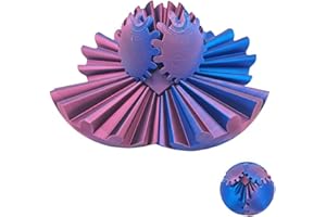 DOVAKO Gear Ball Fidget, 3D Printed Gear Ball Gear Sphere Puzzle Cube Fidget Toy, GearSphere - The Steampunk Whirling Wonder Fidget Gear Ball, Helix Screw Fidget Toy for Stress and Anxiety Relief (E,6CM)