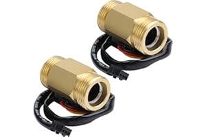 Kyrio 2PCS G3 / 4 "Commutateur de capteur à Effet Hall de débit d'eau Débitmètre Capteur de capteur de Compteur de Liquide 1-30L / M