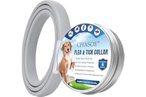 SEGMINISMART Collare Antipulci Cane,Collari Antipulci per Cani,Collari Antipulci e Zecche Impermeabili per Cani,Protezione 8 Mesi,Collare Antipulci Regolabili(1PCS)63.5 CM