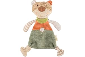SIGIKID Schnuffeltuch Bär Green aus Biobaumwolle - Baby Schmusetuch - Spielzeug Stofftier Kuscheltier – Stofftuch für Neugeborene - Plüschtier zum Trösten für Babys und Kleinkinder – Made in Europe