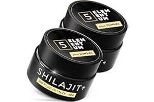5 elementum Shilajit Himalaya pour Hommes – 100 g (2x50 g) Résine Pure avec 82 % d’Acide Fulvique | Mumijo Naturel Hautement Concentré | Résine de Shilajit Himalayenne + Cuillère Doseuse 500 mg