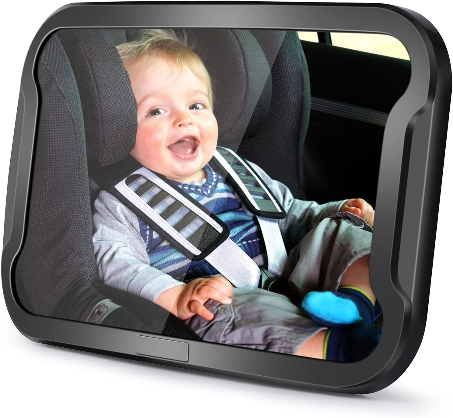 Vinabo Baby Car Mirror, Unbreakable Car Mirror Rear View, 360° Adjustable Rotation Baby Rear Seat Mirror, Safety, Essential for Young Parents