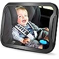 Vinabo Specchietto Retrovisore Bambini, Specchietto Auto Bambini 100% Infrangibile, Specchio per Auto per Bambini con Rotazio