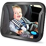 Vinabo Specchietto Retrovisore Bambini, Specchietto Auto Bambini 100% Infrangibile, Specchio per Auto per Bambini con Rotazio