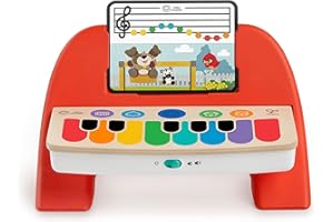 Baby Einstein, Hape, Cal'S First Melodies Magic Touch Piano, Giocattolo Musicale In Legno Con 3 Spartiti, 6 Melodie, A Partire De 6 Mesi