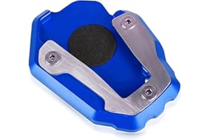 MZ-STORE CRF1100L Motociclo CNC Alluminio Cavalletto Laterale Ingrandisci per CRF1100L Africa Twin CRF1100L Africa Twin Adventure Sports 2019-2023-Blu + Argento