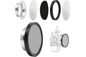 ZSDTRP Limpiador de filtro de aire para carburador de velocidad de carburador, trompeta modificada, aleación de aluminio con filtro de esponja de malla de acero para PWK de 21 a 30 mm, entrada rápida corta