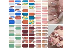 NAILDOKI Autocollant Ongle 3D Nail Stickers, Nail Art Auto-Adhésif Ongle Décalque Belle Mode Décoration pour Femmes Filles Nail Stickers