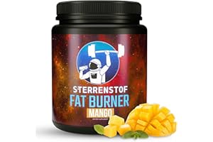 ‎STERRENSTOF Sterrenstof Fat Burner – Mango – Fettverbrenner Appetitzügler mit L-Carnitin, L-Tyrosin, L-Theanin, Grüntee-Extrakt, Koffein – Schnell abnehmen, Fatburner, Diät, 300 g Pulver, 50 Portionen