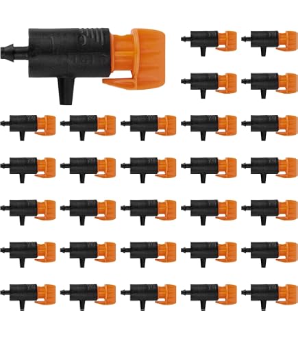 5 Mm Schlauch-Pfeiltropfer 100 Stück – Tropfbewässerungsset Für Pflanzen, Durchfluss 2,8 L/h, Biegsam