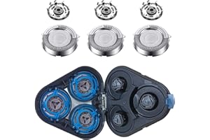 QHYSS S6000 Tête de rasage de Rechange Compatible avec Philips Series 5000 Rasoir Uniquement Pour Les BoîTiers Ronds De La Série 5000 électrique sans fil SH50 6000 S6670 S6688 S6875 S5266 S5366 S5166