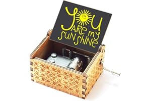 Evelure Carillon in Legno You Are My Sunshine, Pure Hand-Classical Sei Il Mio Sole Music Box Hand-Wooden Music Box Artigianato in Legno creativi I Migliori Regali (H)