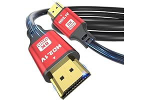 jojobnj 8K HDMI Cable 0.5m, High Speed HDMI Cable 48Gbps 8K@60Hz 4K@120Hz, HDCP 2.2 & 2.3, DTS:X, HDR 10 Compatible with Roku TV/eARC/3D/PS5/HDTV/Laptop/Blu-ray (RED)