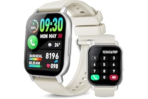 WEURGHY Montre Connectée Homme Femme avec Appel Bluetooth, 1.85" HD Smartwatch, 112 Modes Sportifs avec Podometre, Cardiofrequencemetre, Sommeil, Montre Connectee Sport Etanche IP68, pour iOS/Android