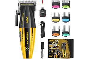 VGR 285 Fresh Fade Maquina de Cortar Pelo Hombre, 9000 RPM Cortapelos Profesional para Corte de Cabello, Máquina Cortar Pelo Hombre Inalámbrica Compacta y Ligera con Pantalla LED, Carga USB