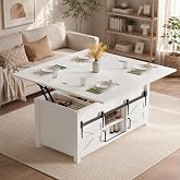 ELUCHANG 4 in 1 Lift-Up and Extendable Coffee Table for Living Room, Dining Room and Office, Coffee Table with Ample Storage
