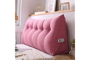 UIHECTA Keilkissen Zum Lesen, Abnehmbare Kopfteil RüCkenlehne, Dreieckiges Kopfteil Kissen, Positionierungs StüTzpolster, Keil Lendenkissen, FüR Tagesbett, Bett,05,150×50×20cm